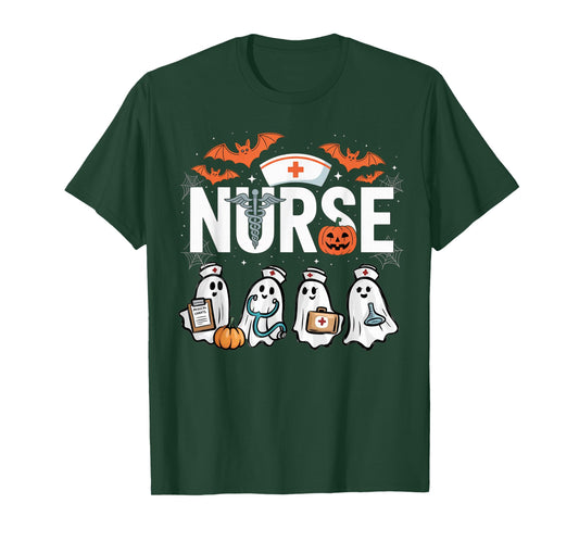 Halloween Nurse Nursing Cute Health Worker Nurses Pumpkin T-Shirt