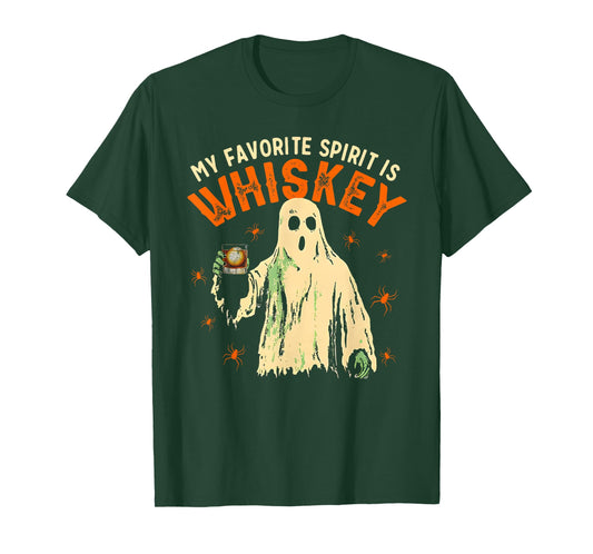 My Favorite Spirit is Whiskey Ghost Halloween Costume Men T-Shirt