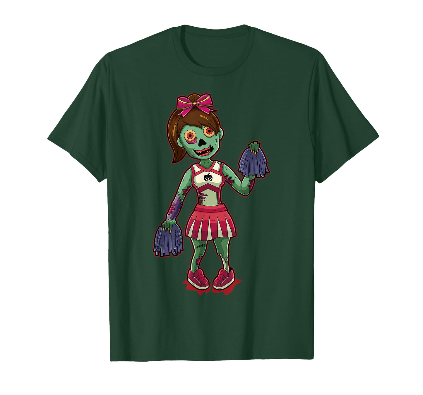 Zombie Girl Cheerleader Halloween Gift T-Shirt