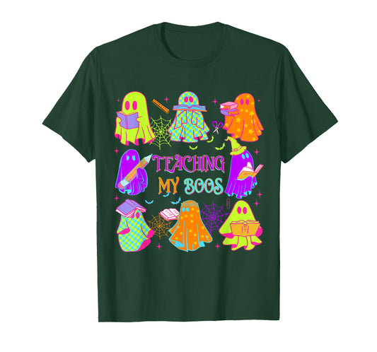 Teaching My Boos Ghost Halloween Teacher Spooky Season Women T-Shirt