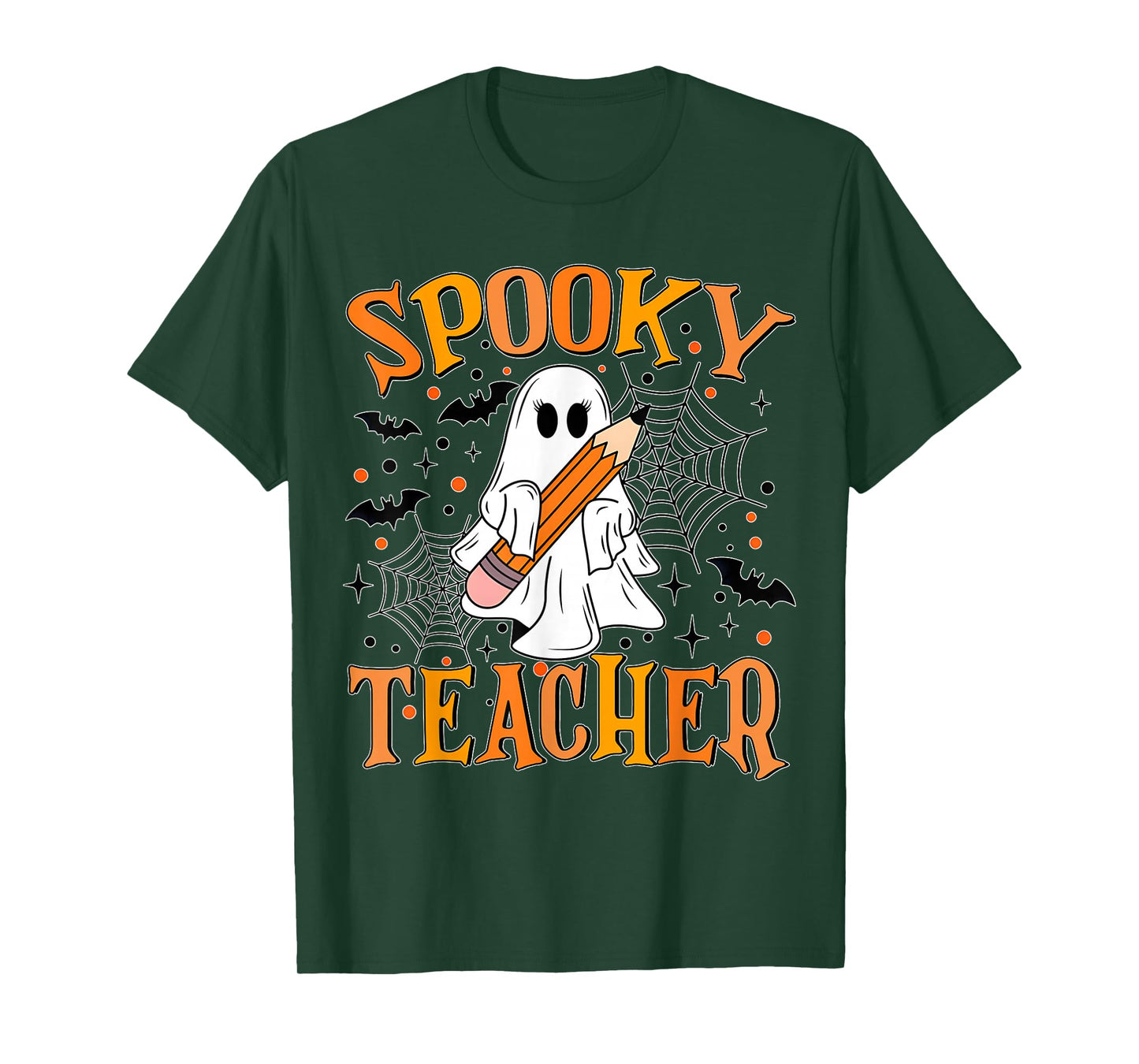 Halloween Funny Spooky Teacher Costume Boo Ghost Teachers T-Shirt