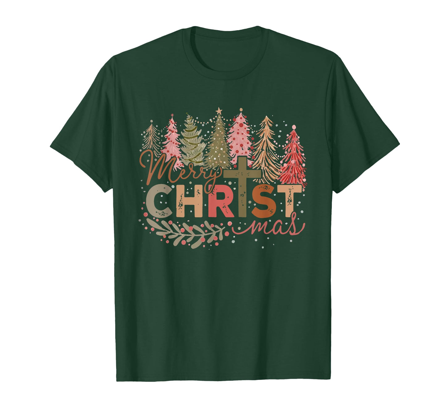 Merry Christ Mas Christian Jesus Christmas PJs Xmas Pajamas T-Shirt