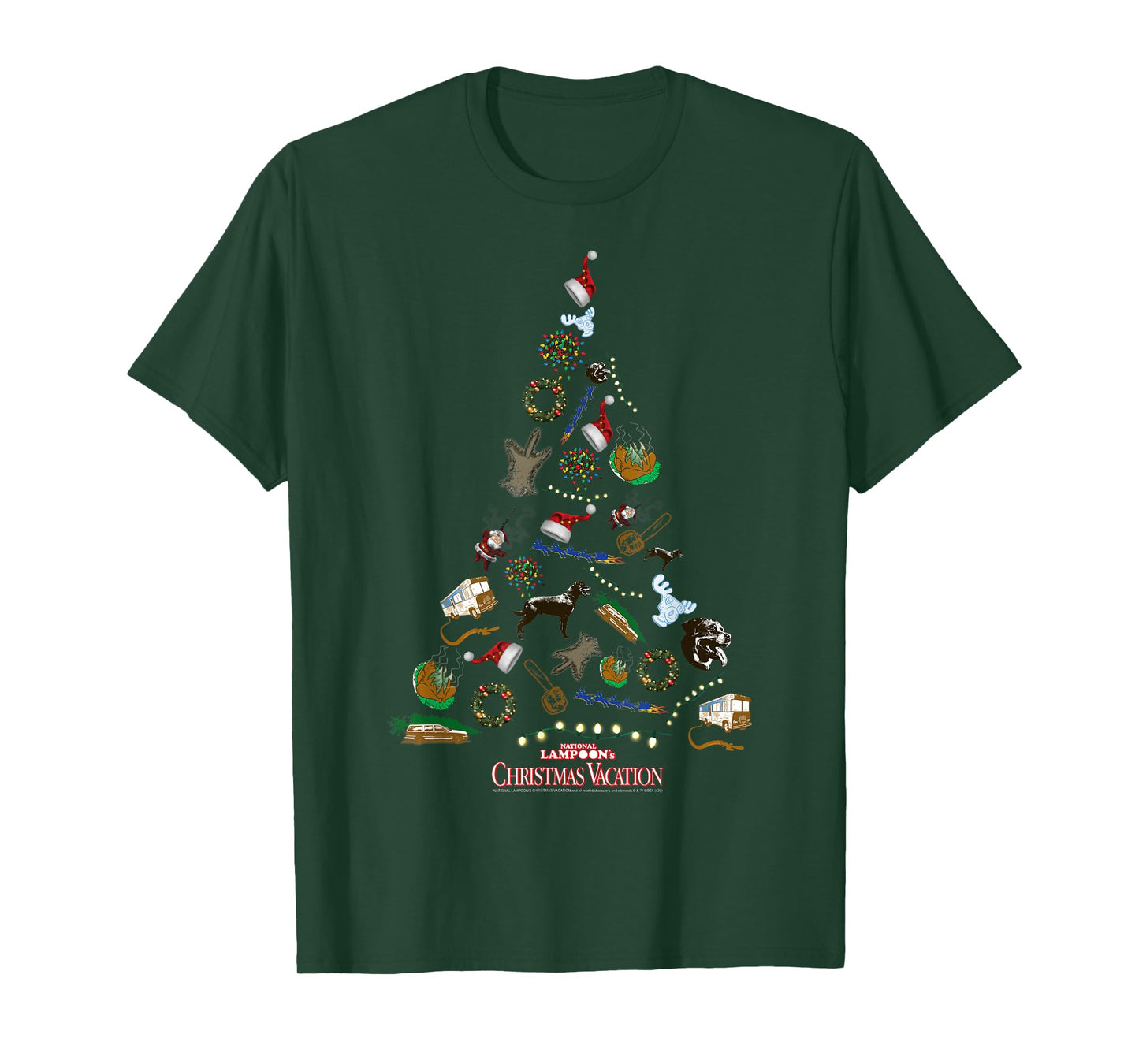 National Lampoon's Christmas Vacation T-Shirt for Women, Black, Small, Short Sleeve, Crew Neck, Classic Fit, Imported