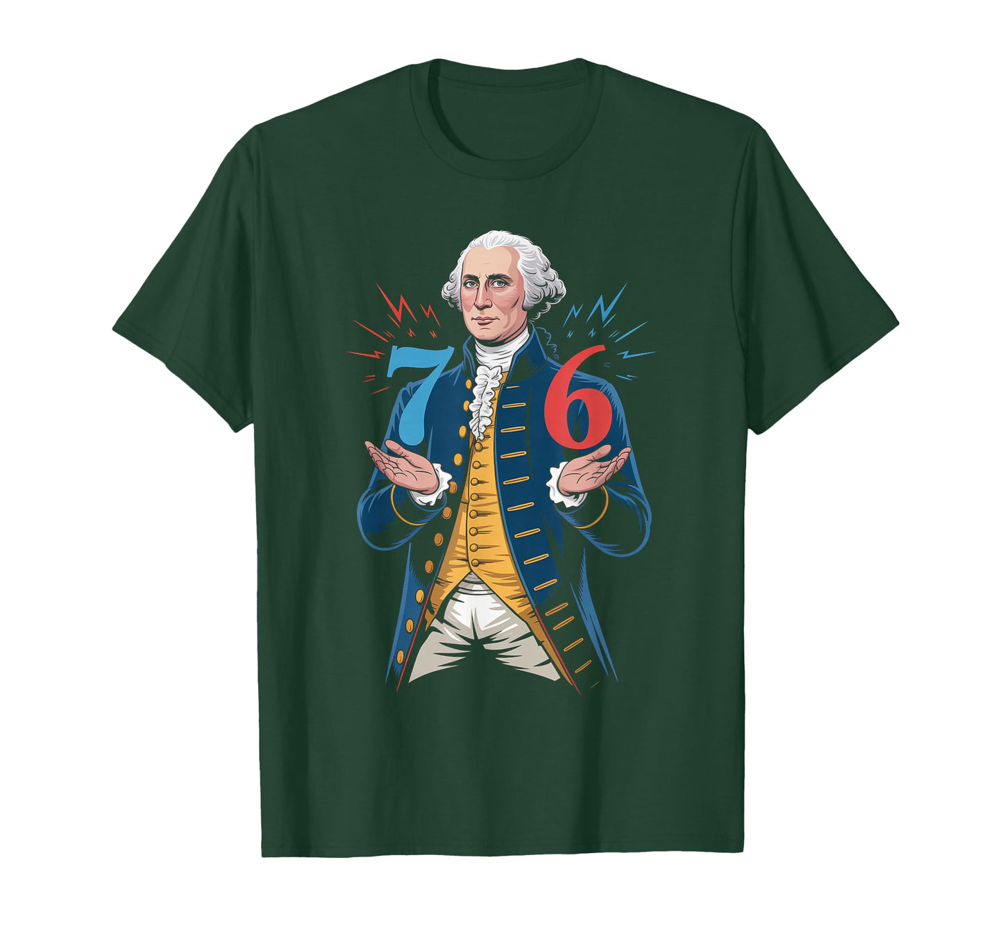 6-7 7-6 George Washington Seven Six Teacher American T-Shirt