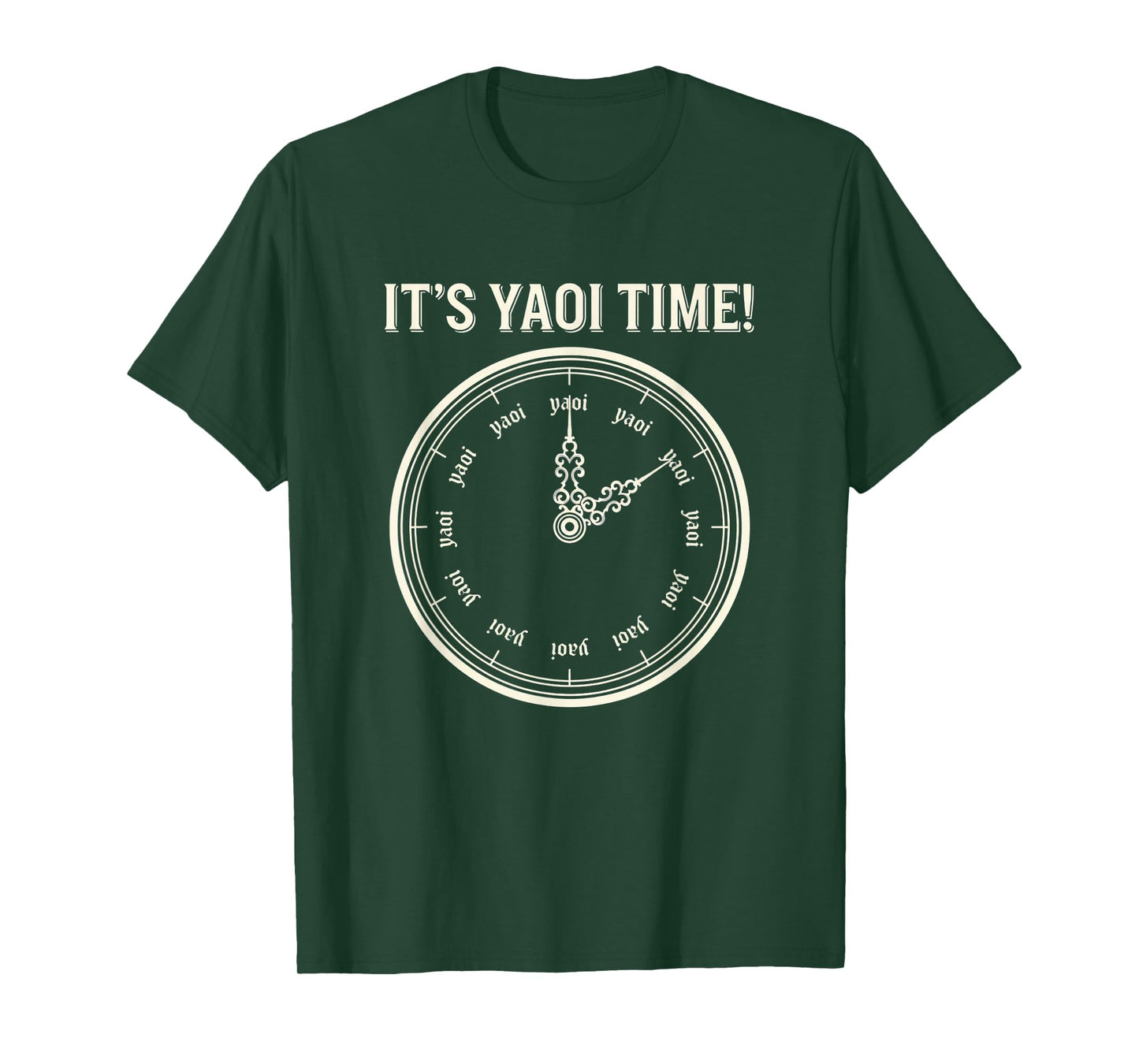 Anime Yaoi Clock, It's Yaoi Time! BL Otaku Manga Fan Design T-Shirt