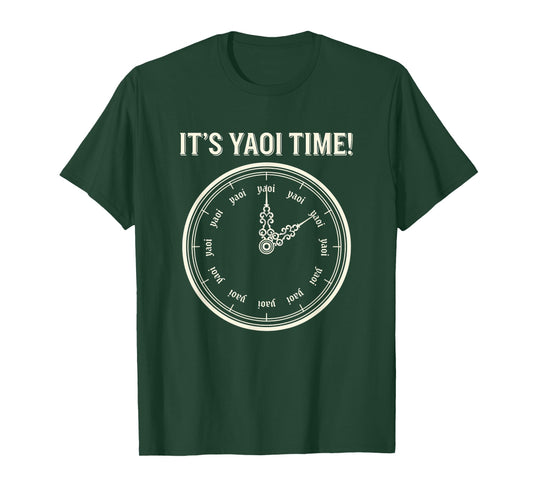Anime Yaoi Clock, It's Yaoi Time! BL Otaku Manga Fan Design T-Shirt