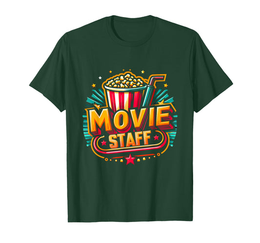 Movie Staff Party Night Behind The Scene Awesomeness Popcorn T-Shirt