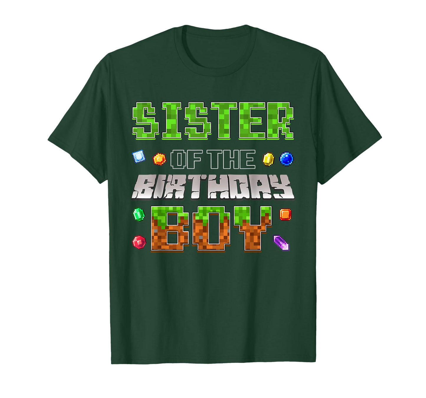 Sister Of The Birthday Boy Game Pixel Number Birthday Party T-Shirt