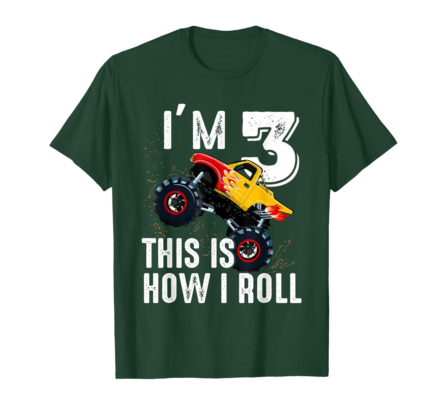 Kids funny monster truck I'm 3rd This Is How I Roll Shirt