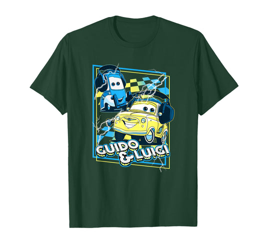 Disney Pixar Cars Guido & Luigi Loud As Thunder T-Shirt