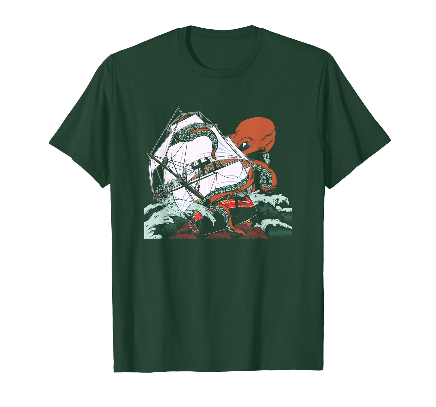 The Kraken T-Shirt - Sea Monster Octopus Shipwreck Tee T-Shirt