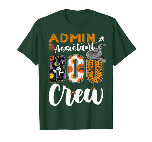 Admin Assistant Boo Crew Halloween Matching Administrative T-Shirt