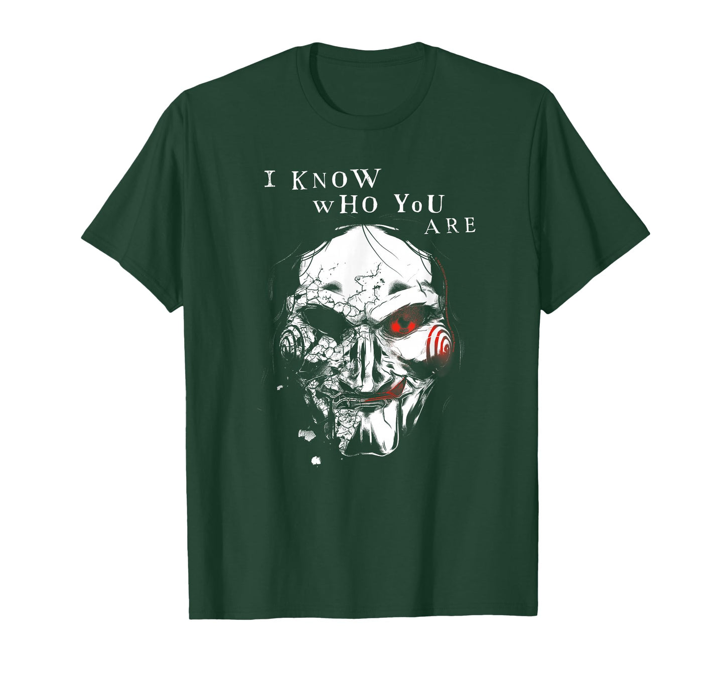 Saw Jigsaw Face I Know Who You are Horror Movie T-Shirt