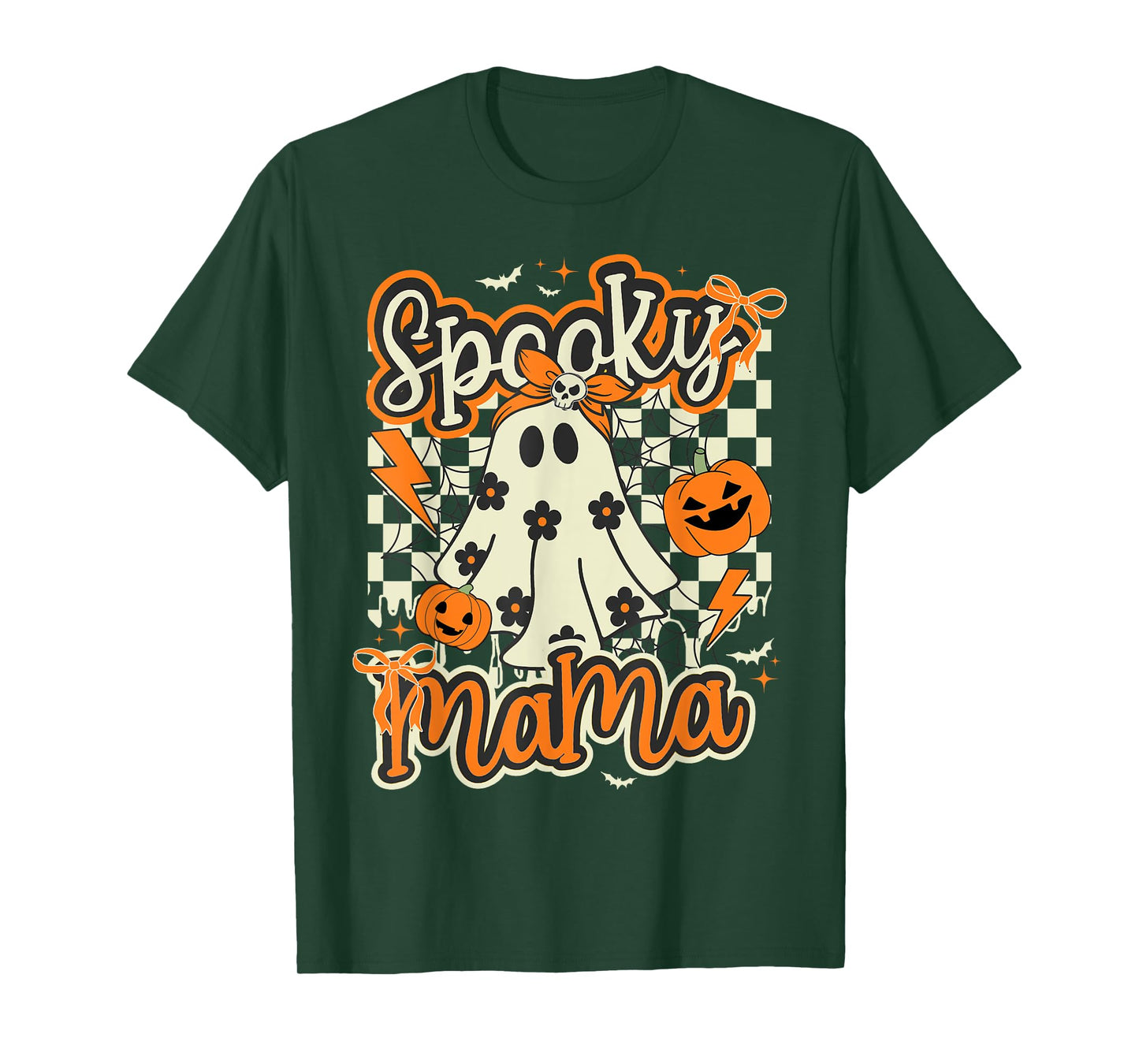 Spooky Mama Shirt Women Ghost Mom Halloween T-Shirt