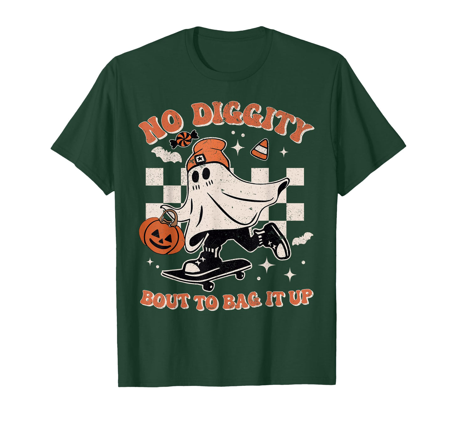 Halloween Ghost No Diggity Bout to Bag It Up Toddler Boy Kid T-Shirt