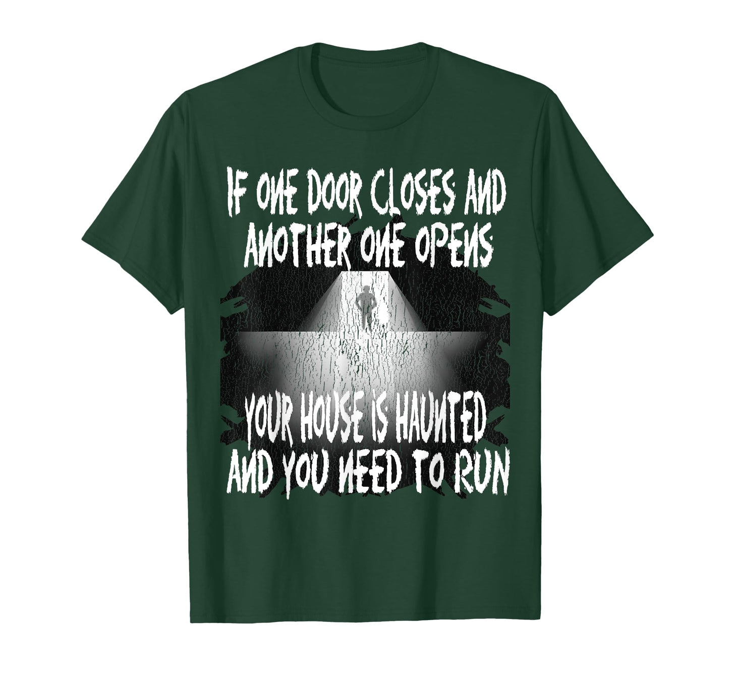 Funny Haunted Ghost House Supernatural Paranormal Halloween T-Shirt