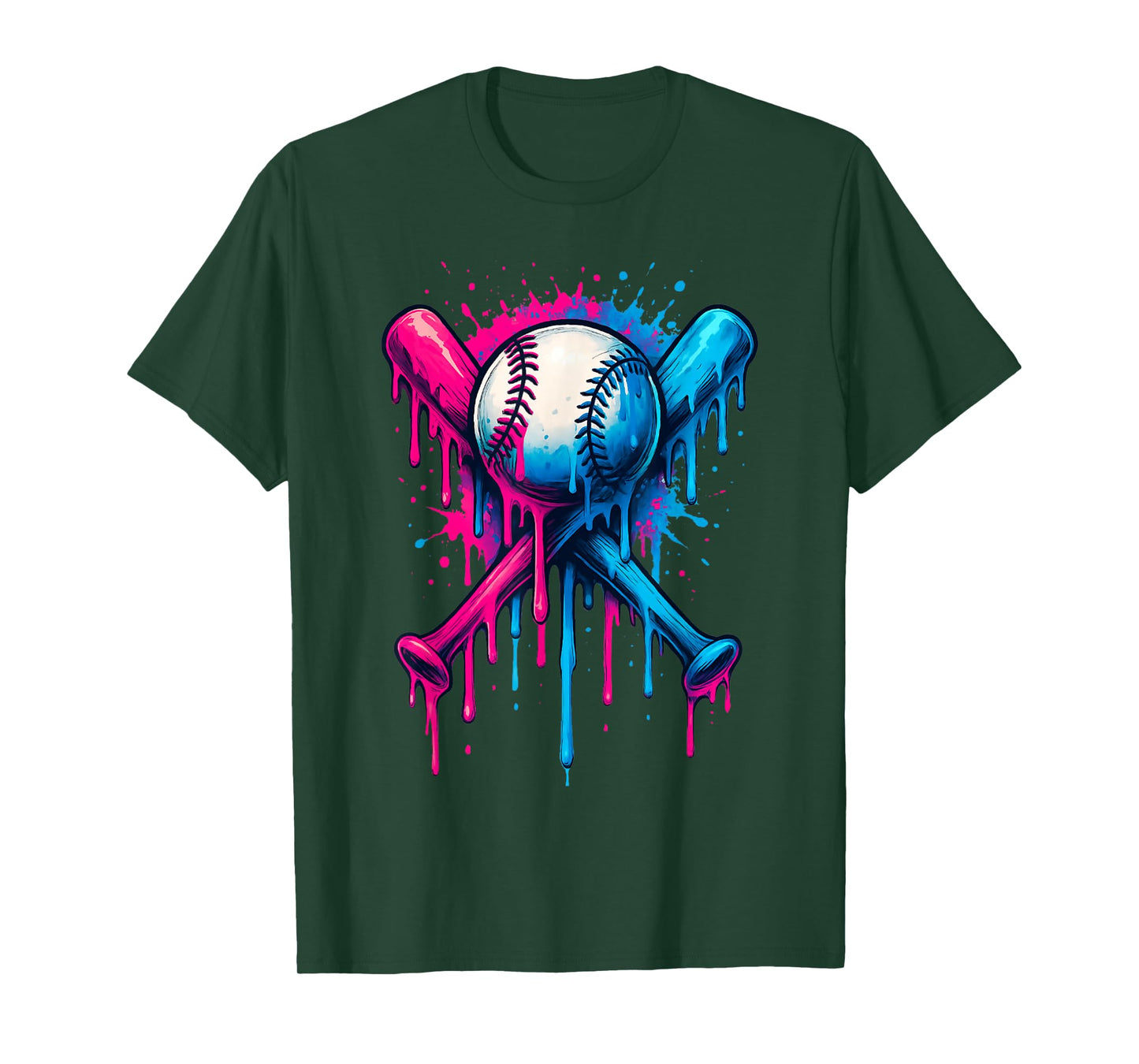 Baseball Drip For Boys Ice Cream Drip Toddler Boys Baseball T-Shirt