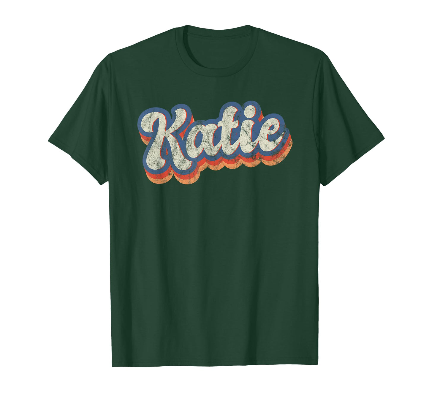 Katie Personalized Name Shirt Custom Lettering 70's T-Shirt