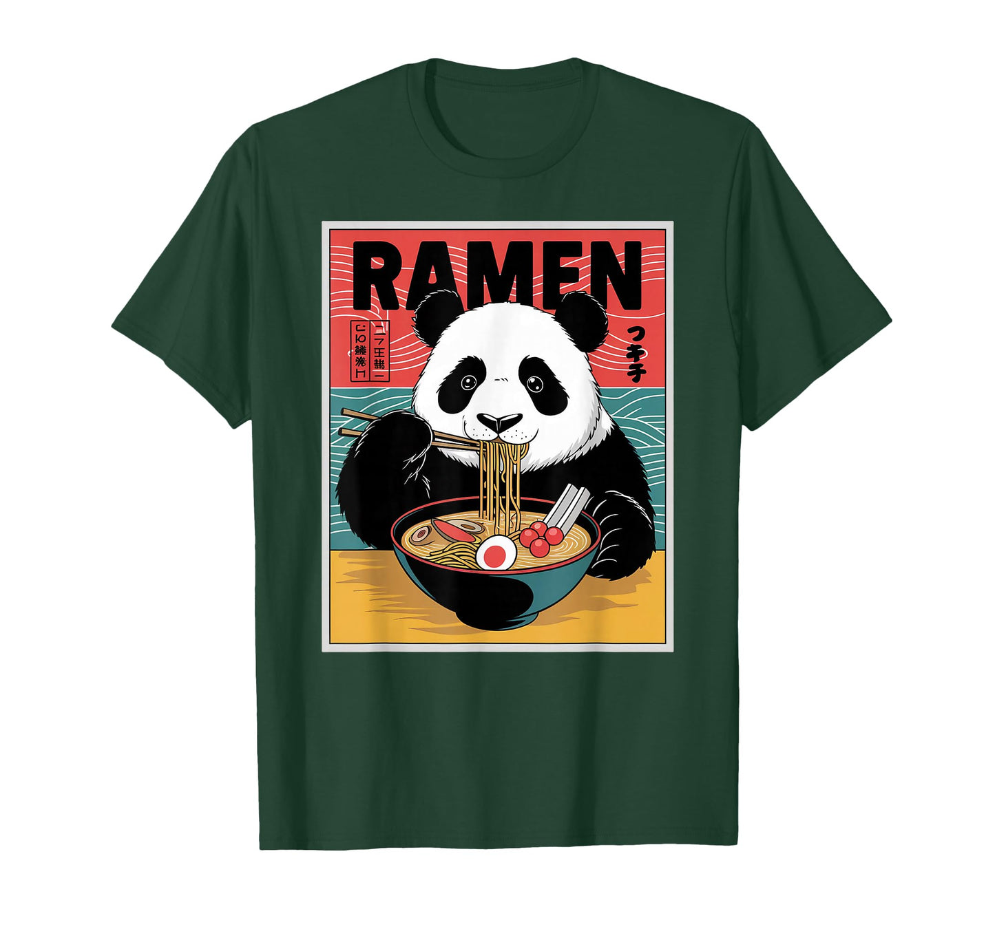 Anime Panda Manga Kawaii Otaku Neko Japanese Ramen Panda T-Shirt