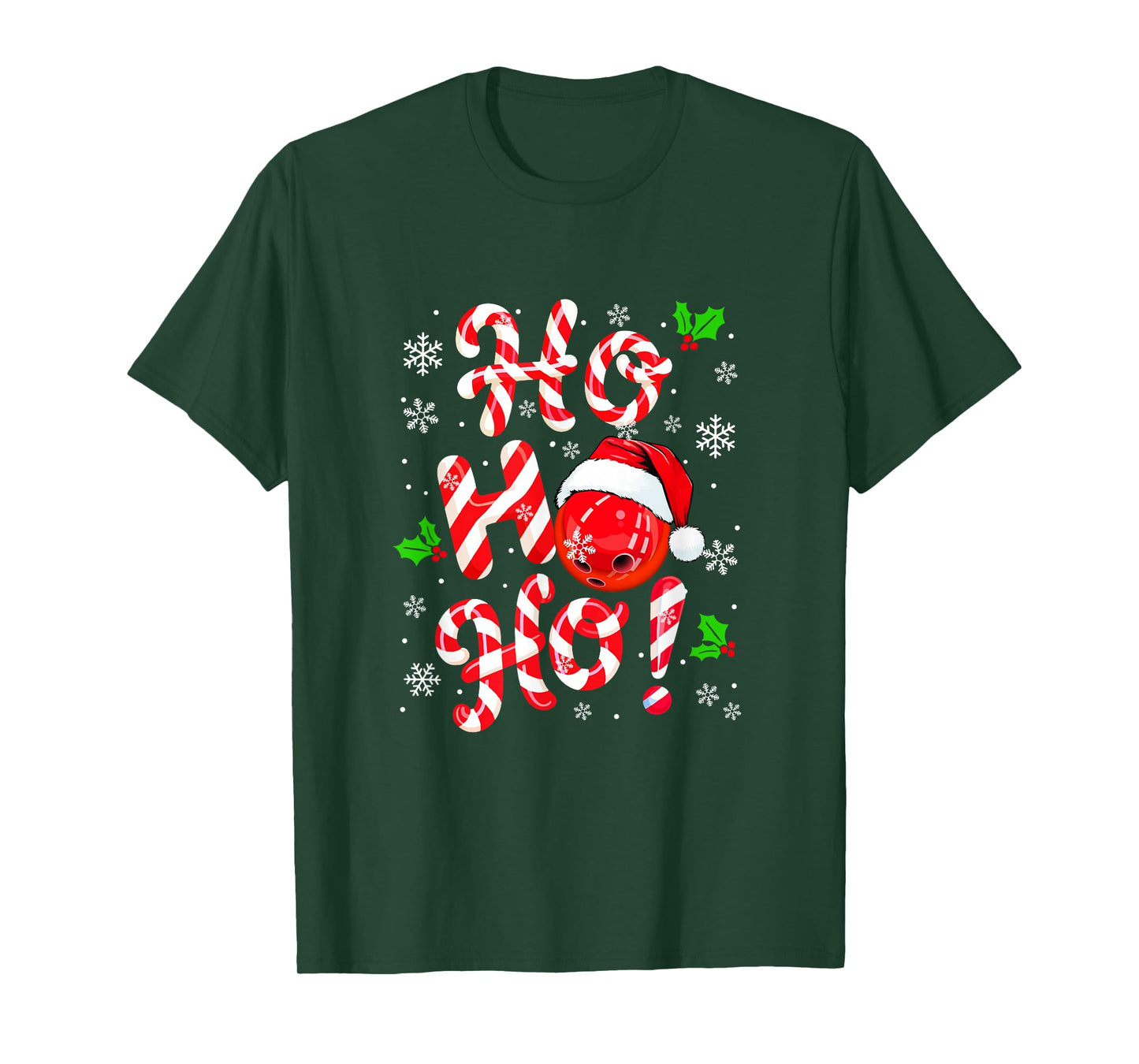 Ho3 Christmas Candies Lover Matching Bowling Player Team T-Shirt