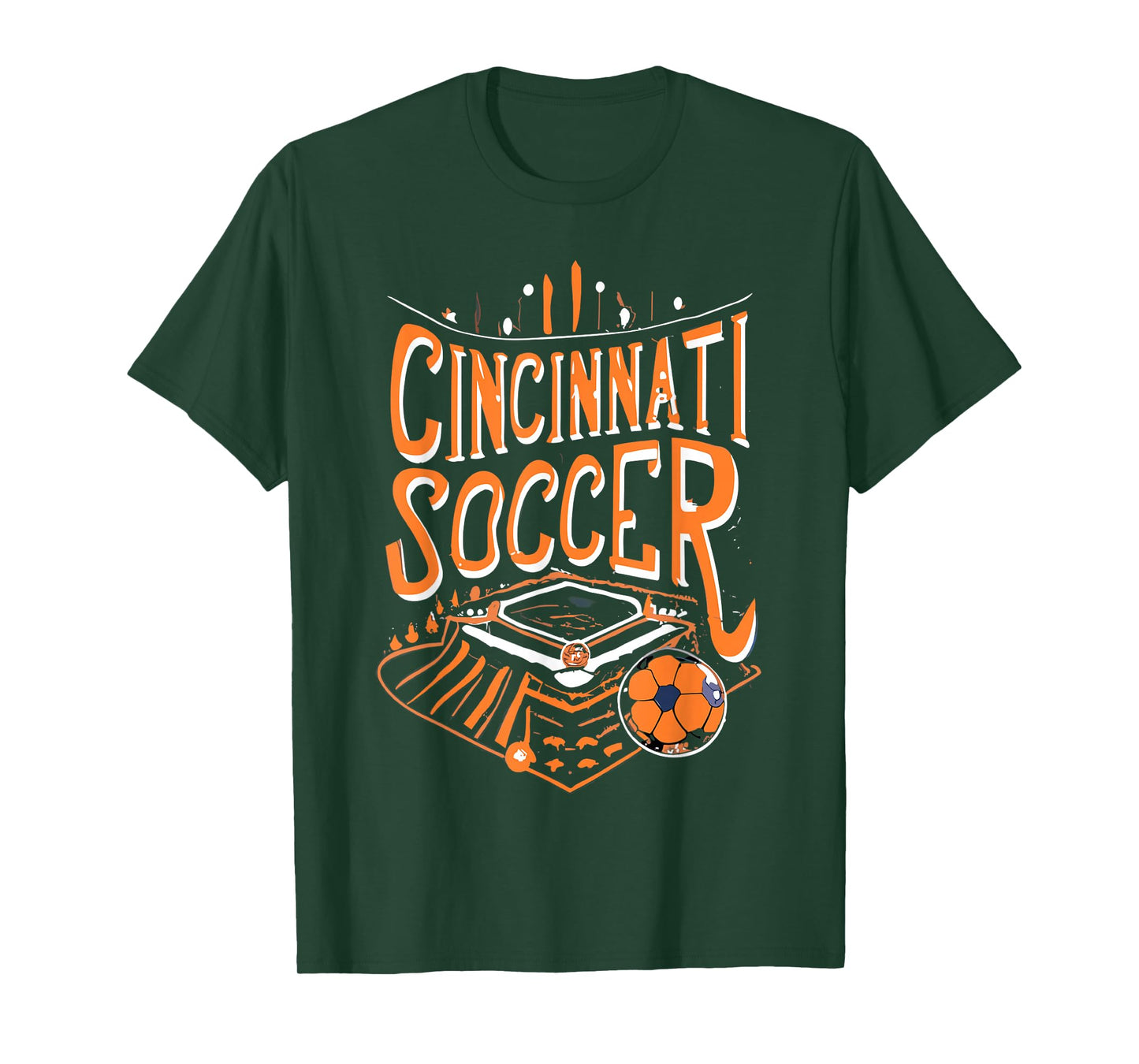 Cincinnati Soccer Cincy Futbol Cool 'NATI Skyline T-Shirt