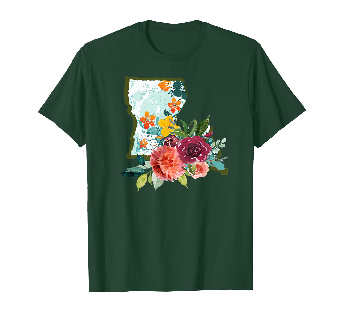 Louisiana Watercolor Flower T-Shirt