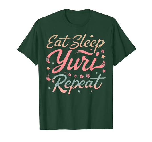 Eat Sleep Yuri Repeat - Yuri Girl's Love Manga T-Shirt