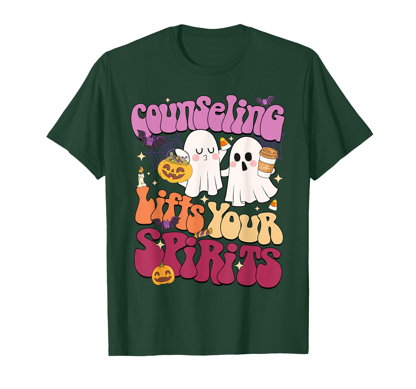 Counseling Lifts Your Spirits School Counselor Ghost T-Shirt
