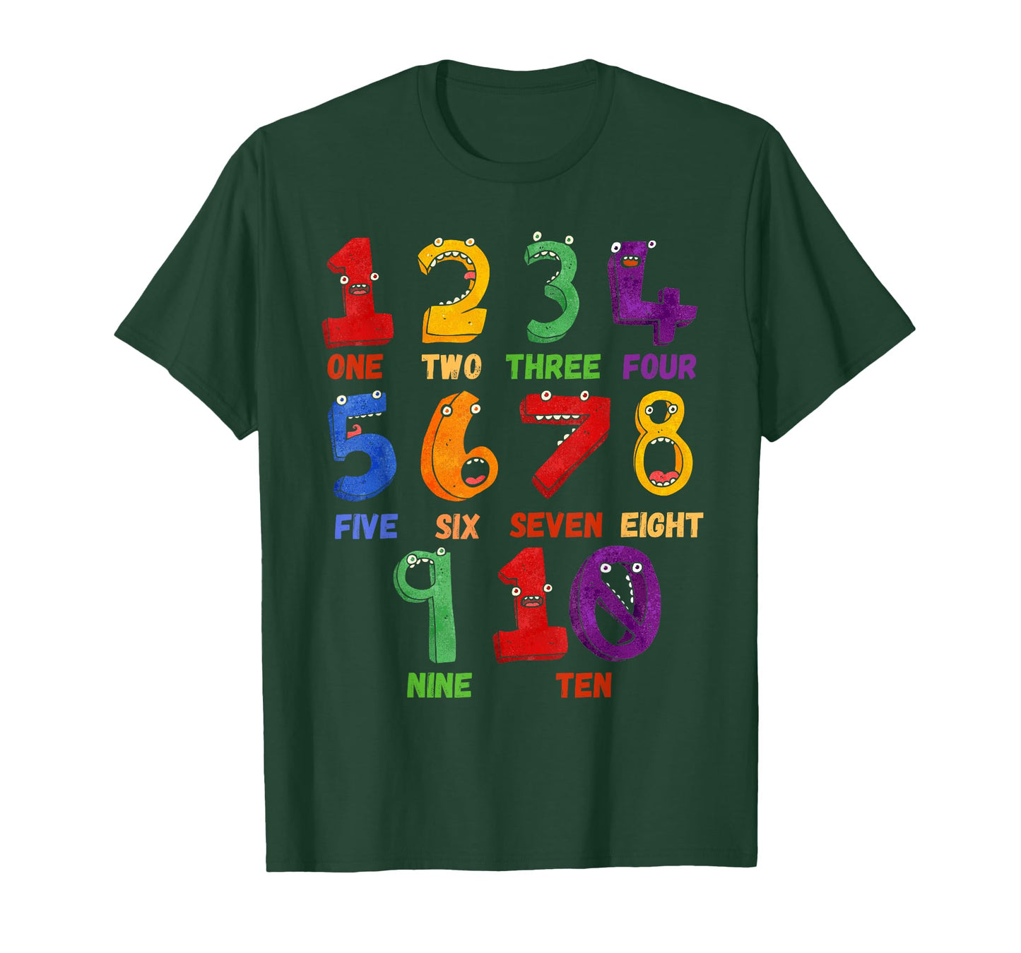Learning Math Numbers Counting Funny Back to School Teacher T-Shirt for Men Women Girls Kids