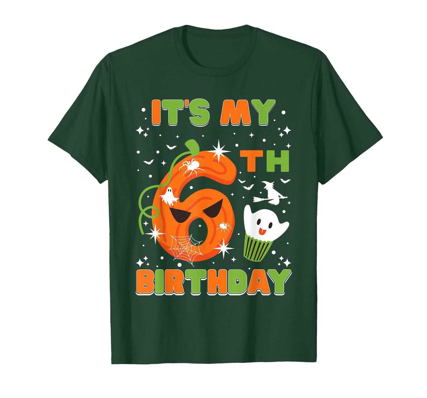 It's My 6th Birthday Halloween 6 Years Old Kids Girls Boys T-Shirt