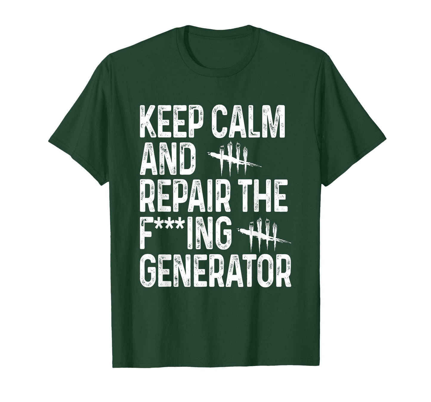 Kozmoz Studio Keep Calm And Repair The Generator Unisex-Adults Blue Short Sleeve T-Shirt