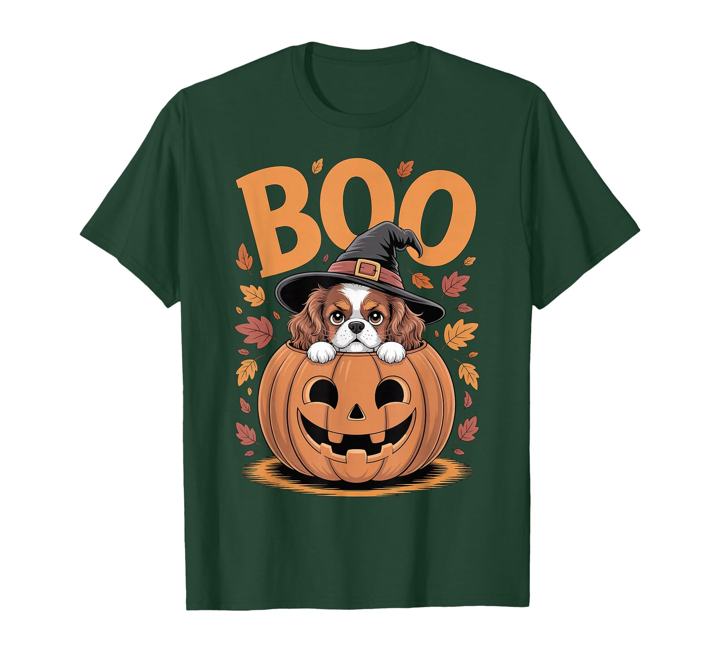 Pumpkin Halloween Cavalier King Charles Spaniel T-Shirt