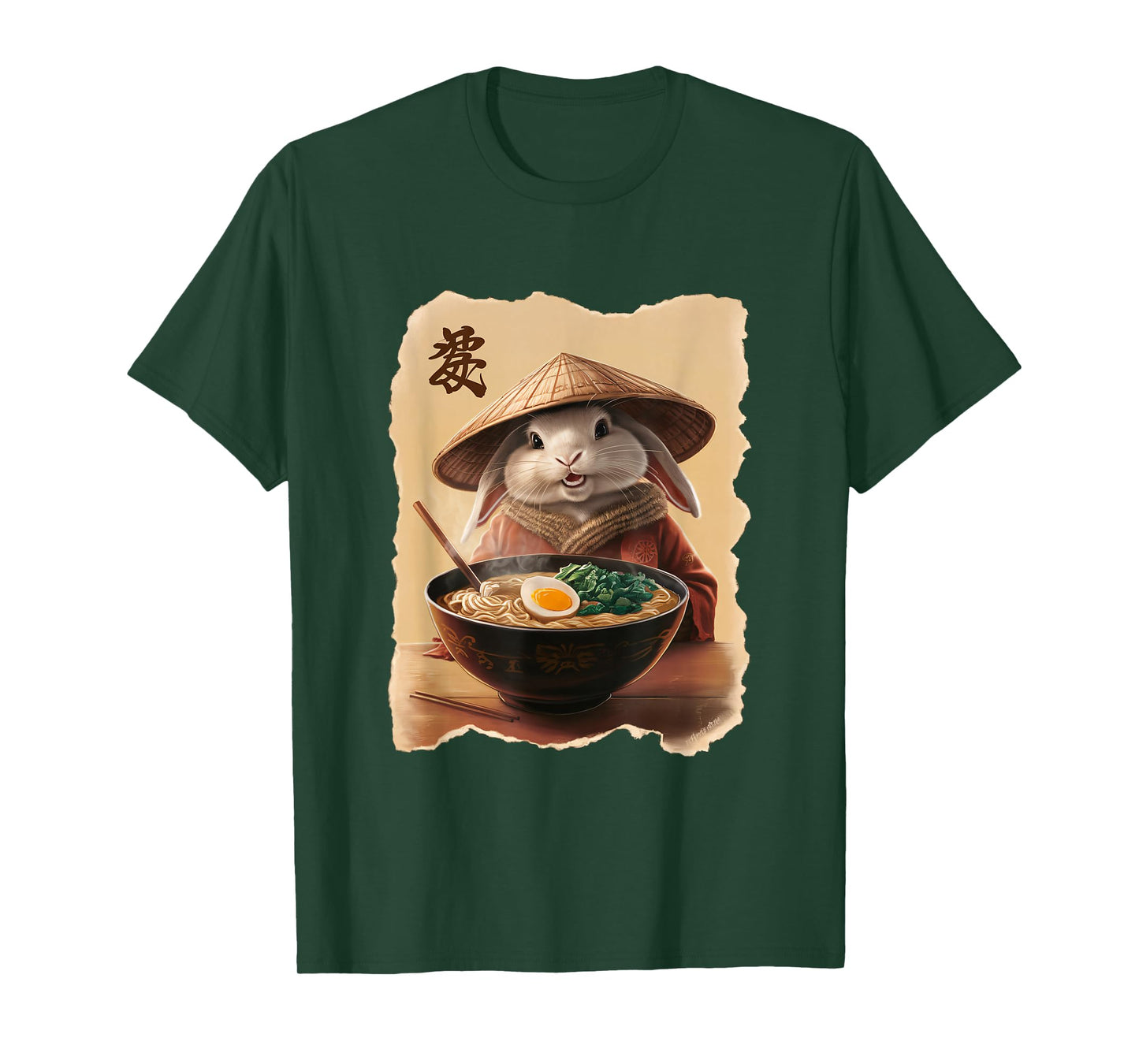 Bunny Men Woman Kawaii Eating Ramen Japanese Rabbit T-Shirt