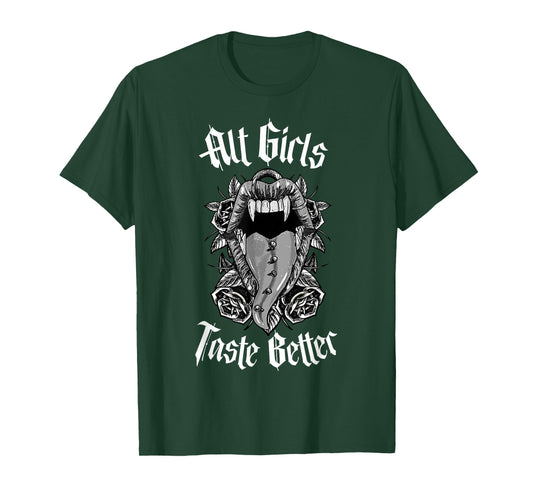 My Freaky World Goth Alt Clothing - Alt Girls Taste Better T-Shirt