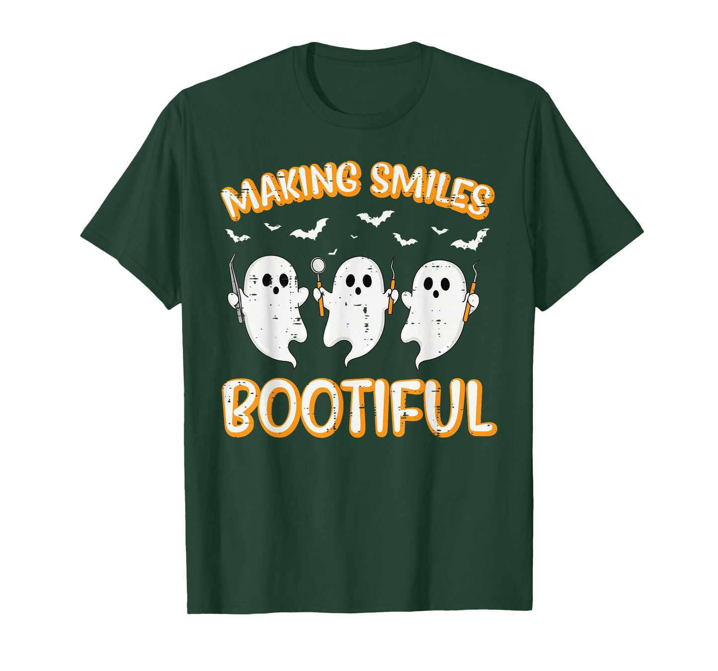 Halloween Dentist Smiles Bootiful Ghost Dental Costume Men T-Shirt