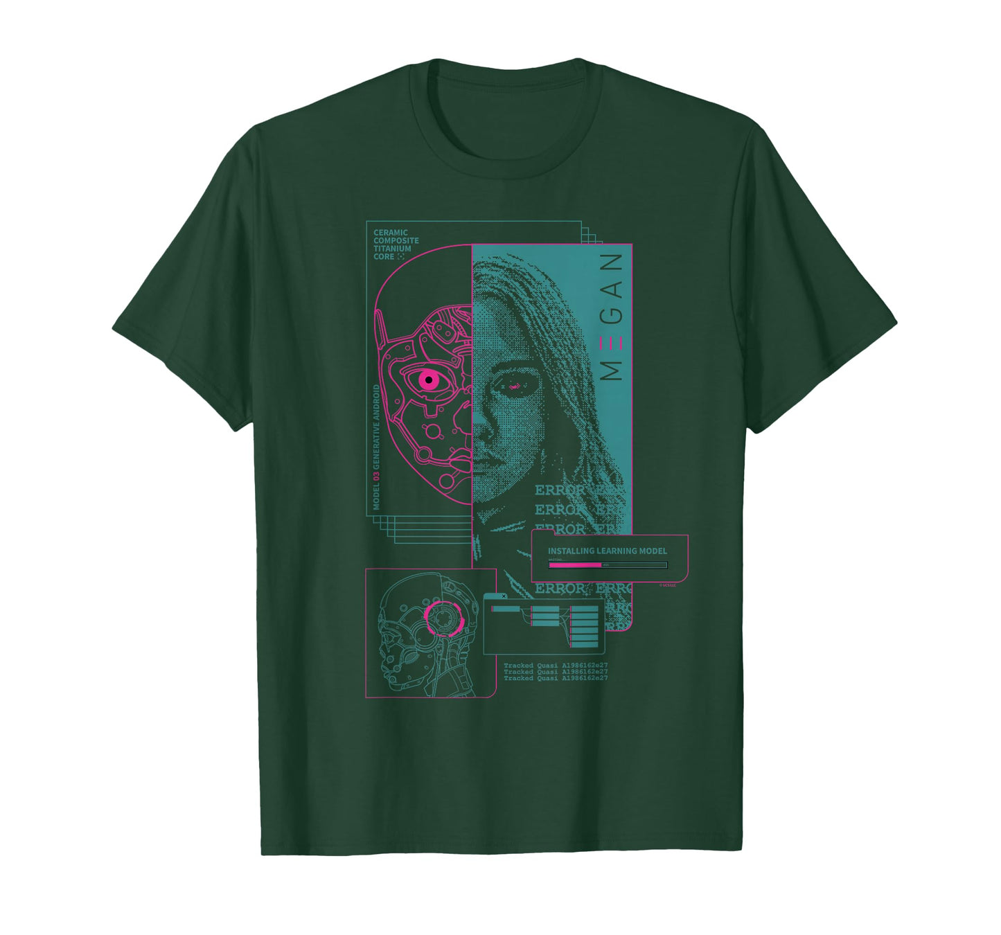 M3GAN Installing Learning Model Neon T-Shirt