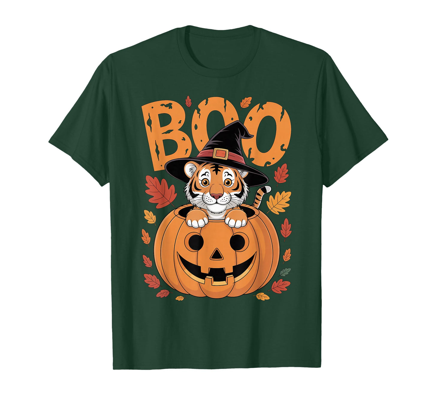 Tiger Costume on Pumpkin Halloween Tiger T-Shirt