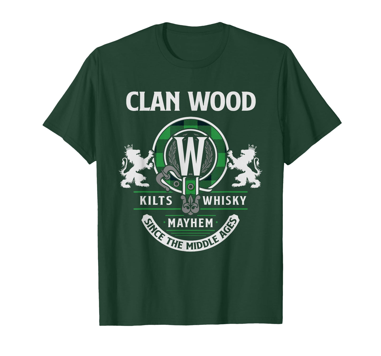 Clan Wood Scottish Surname Family Highland Games T-Shirt