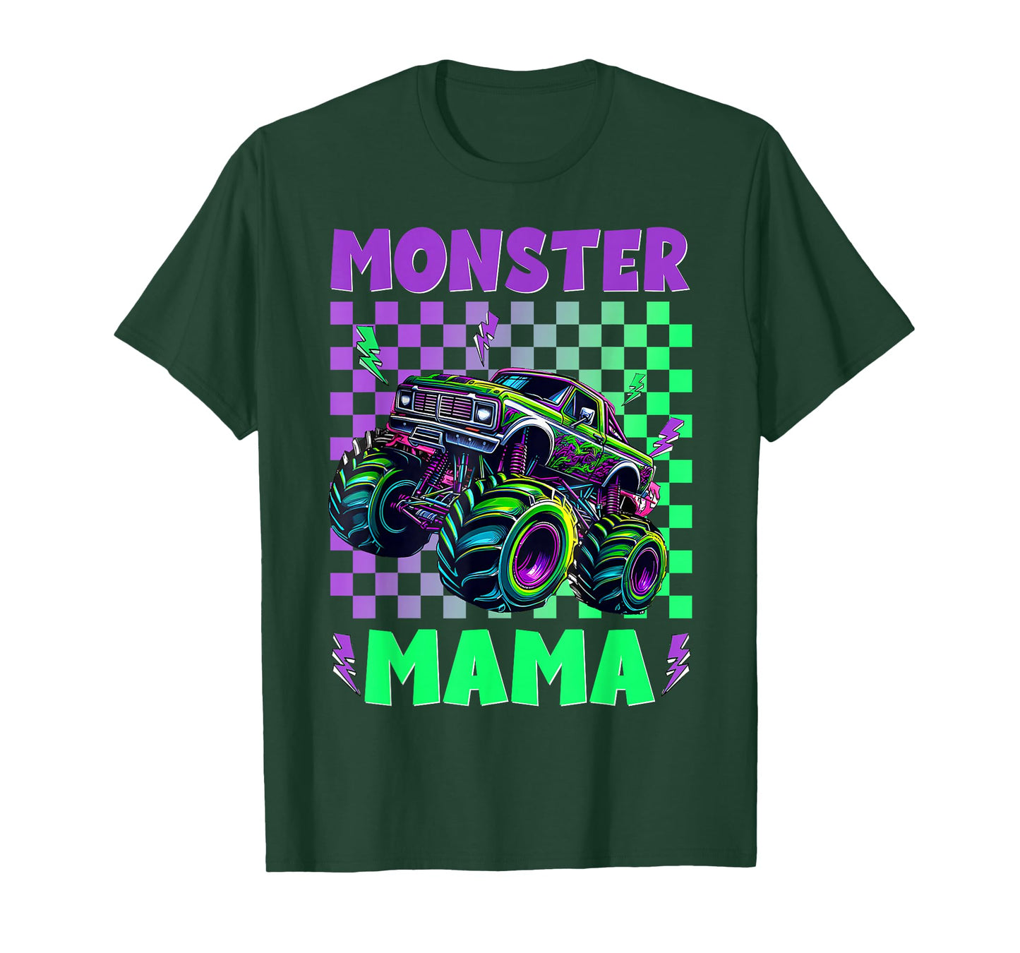 Monster Truck Mom Mama Of The Birthday Boy Family Matching T-Shirt