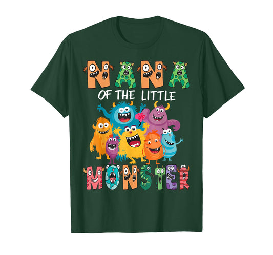 Nana Of The Little Monster Kids 1St Birthday Party T-Shirt