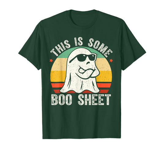 Funny Halloween Ghost Costume Vintage Mens Women T-Shirt