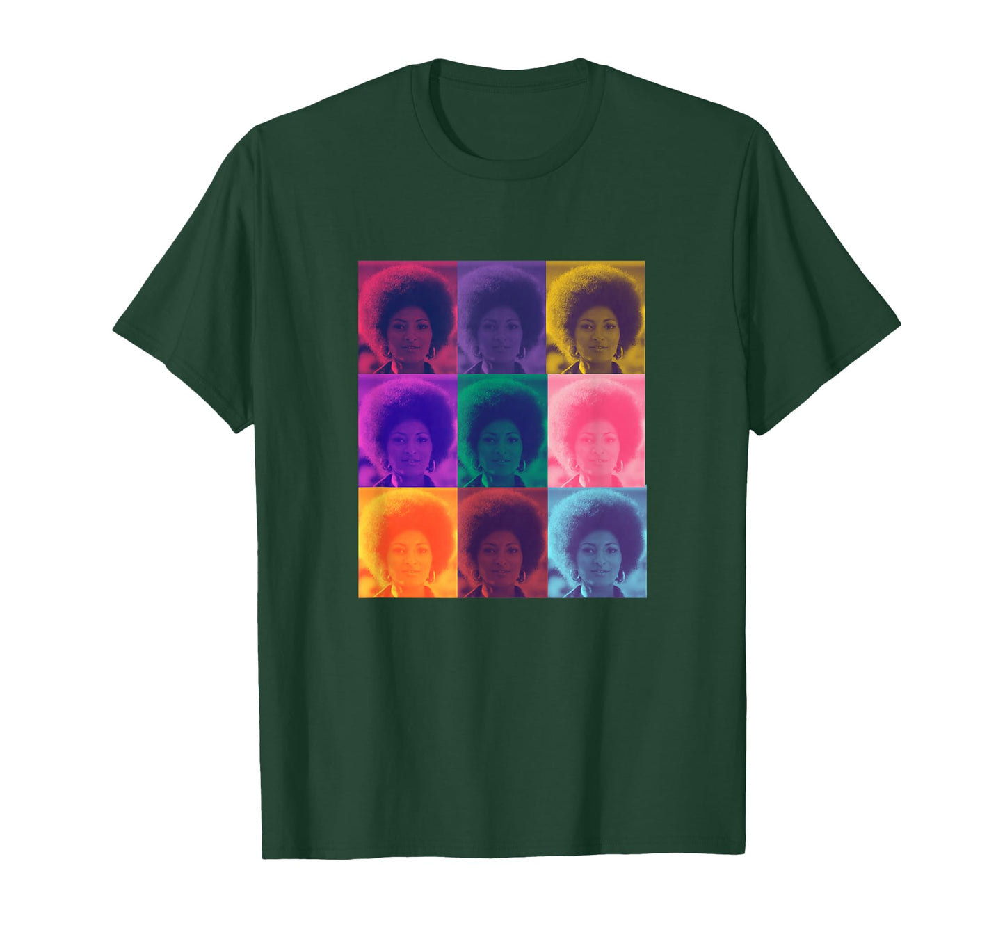 Iconic Hollywood Pam Grier Foxy Brown Women's Classic Fit Black Techno Color Graphic T-Shirt