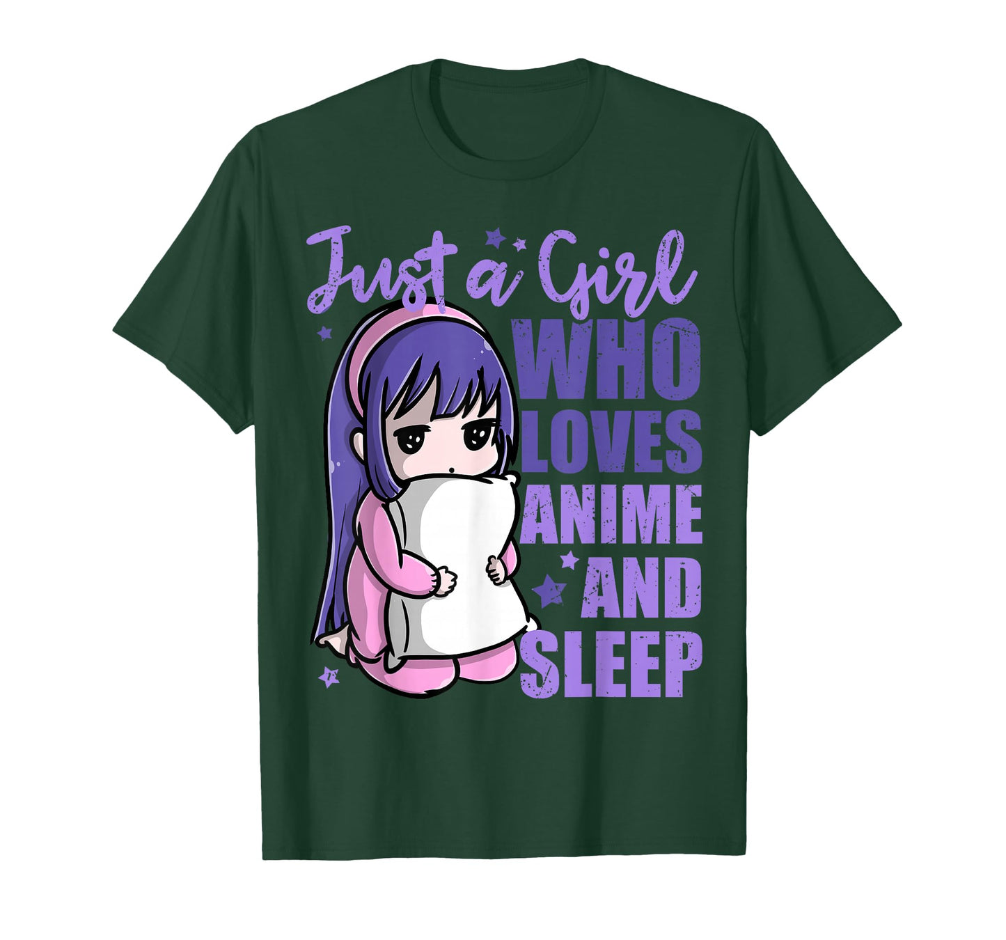 Just A Girl Who Loves Anime and Sleep Pajama PJ T-Shirt