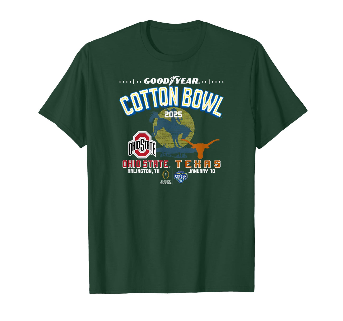 Ohio State vs Texas Cotton Bowl 2024-25 CFP Semifinal T-Shirt