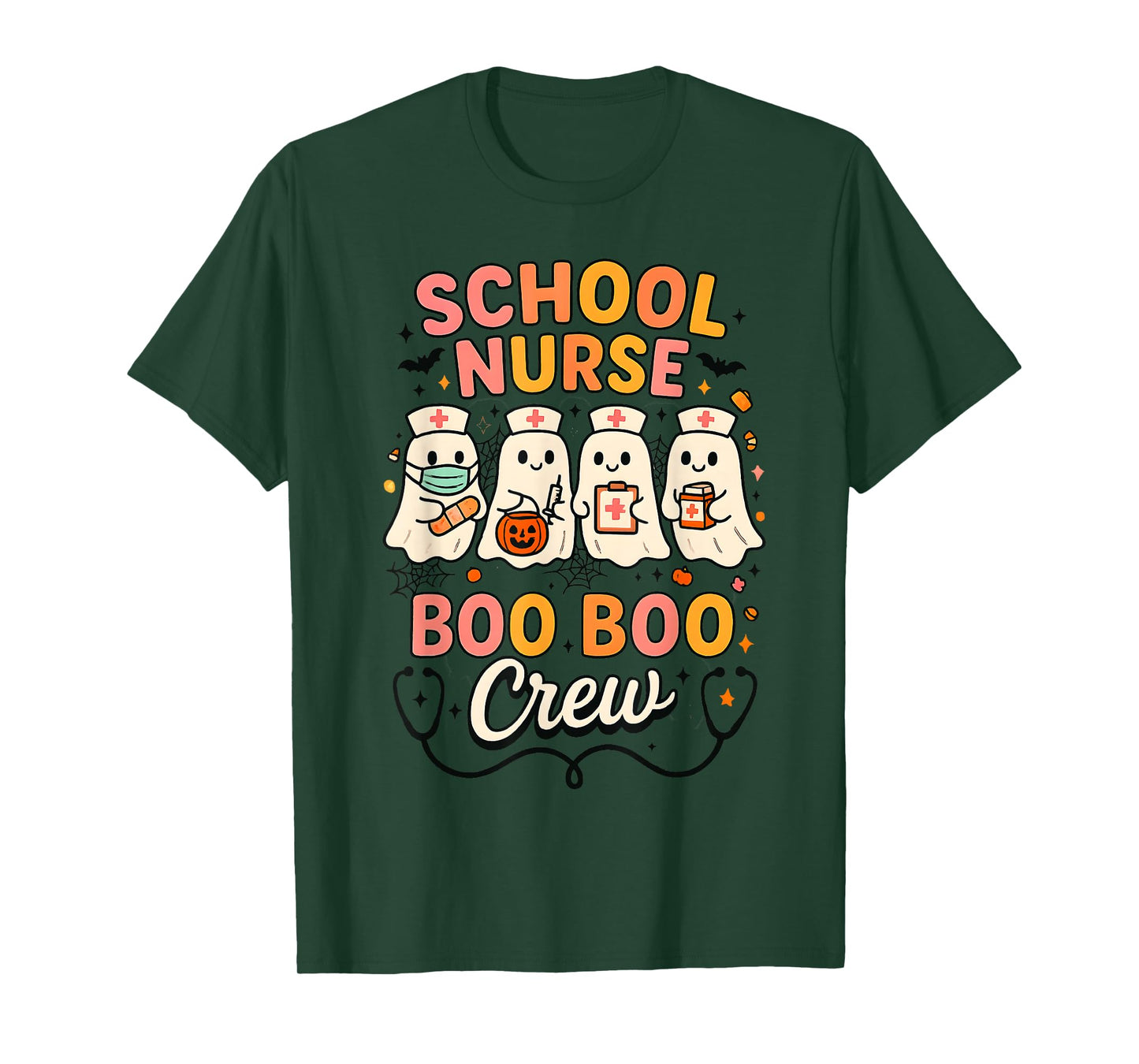 School Nurse Boo Boo Crew Halloween Ghost T-Shirt