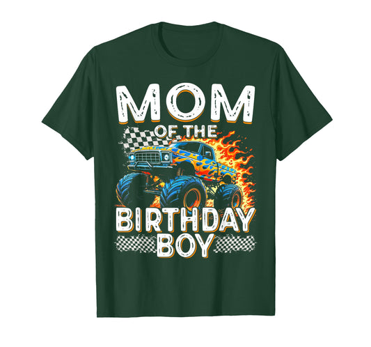 Mom of the Birthday Boy Funny Monster Truck Birthday T-Shirt