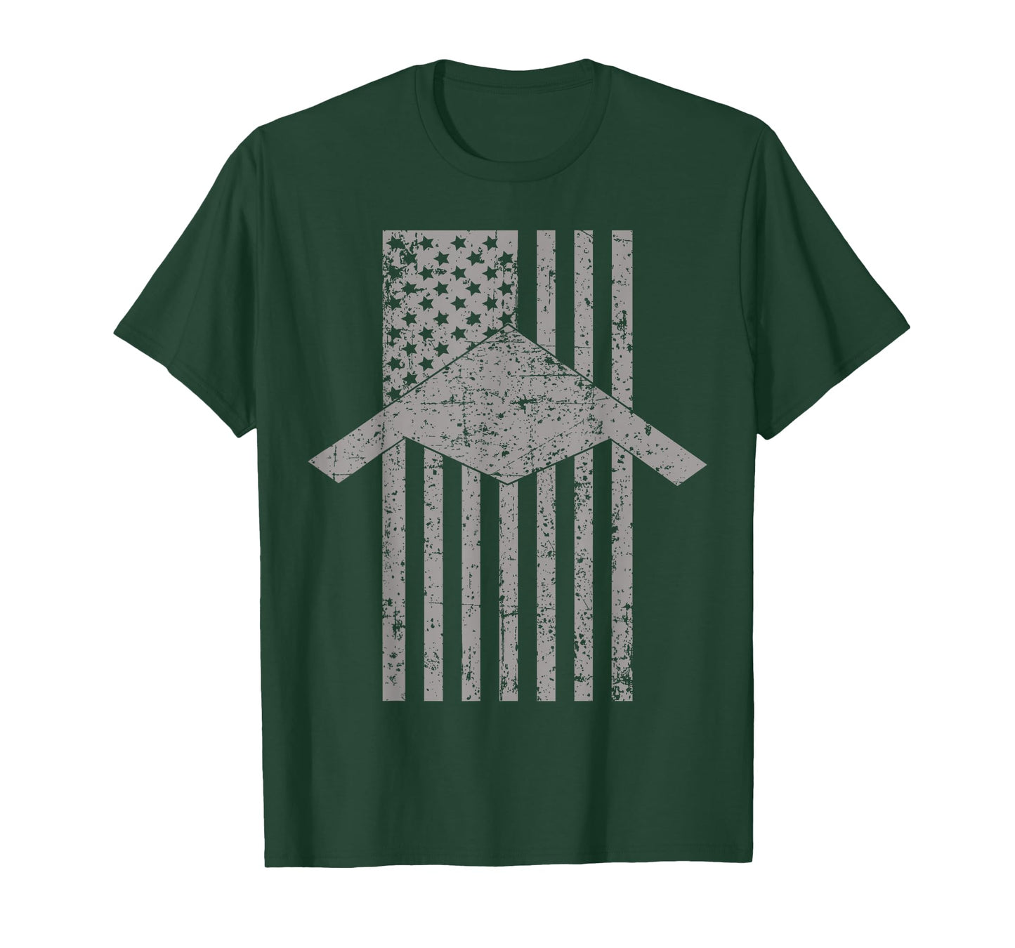 B-21 Raider Stealth Bomber Patriotic Vintage American Flag T-Shirt