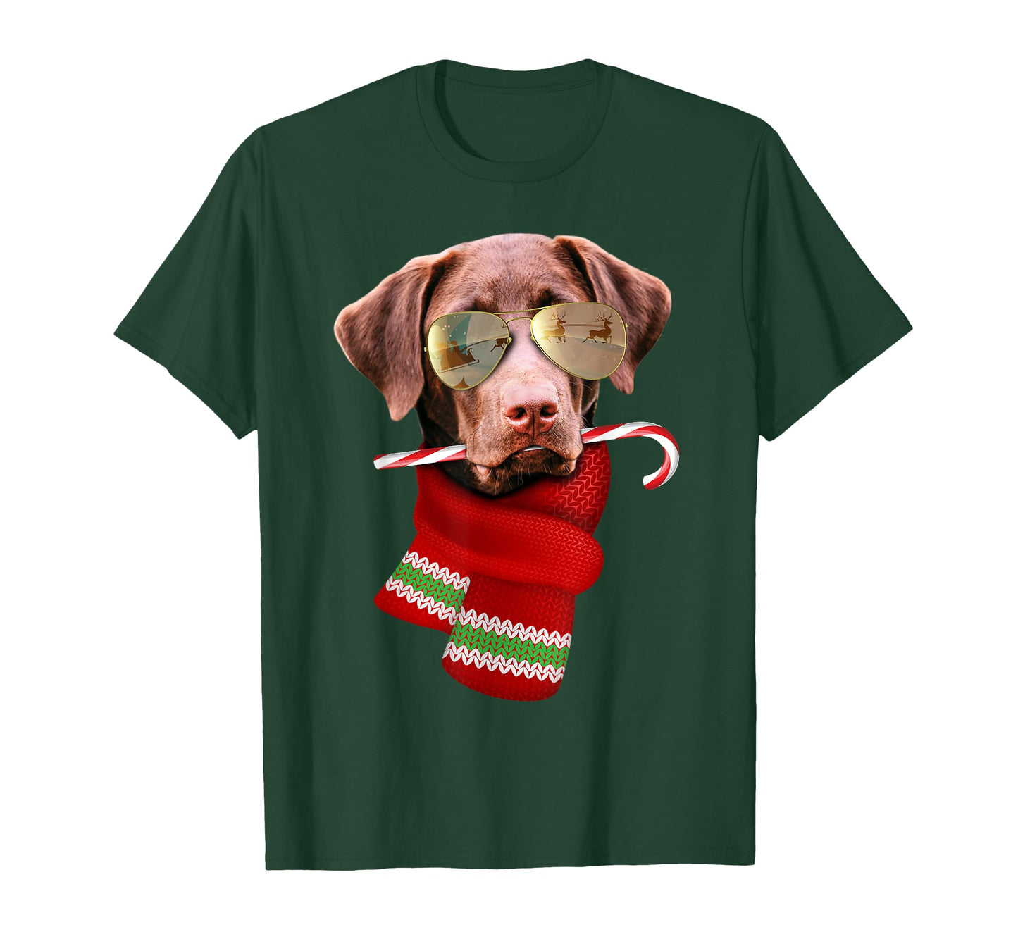 Chocolate Labrador Christmas Gift for Dog Lovers Sunglasses Men Women Kids T-Shirt