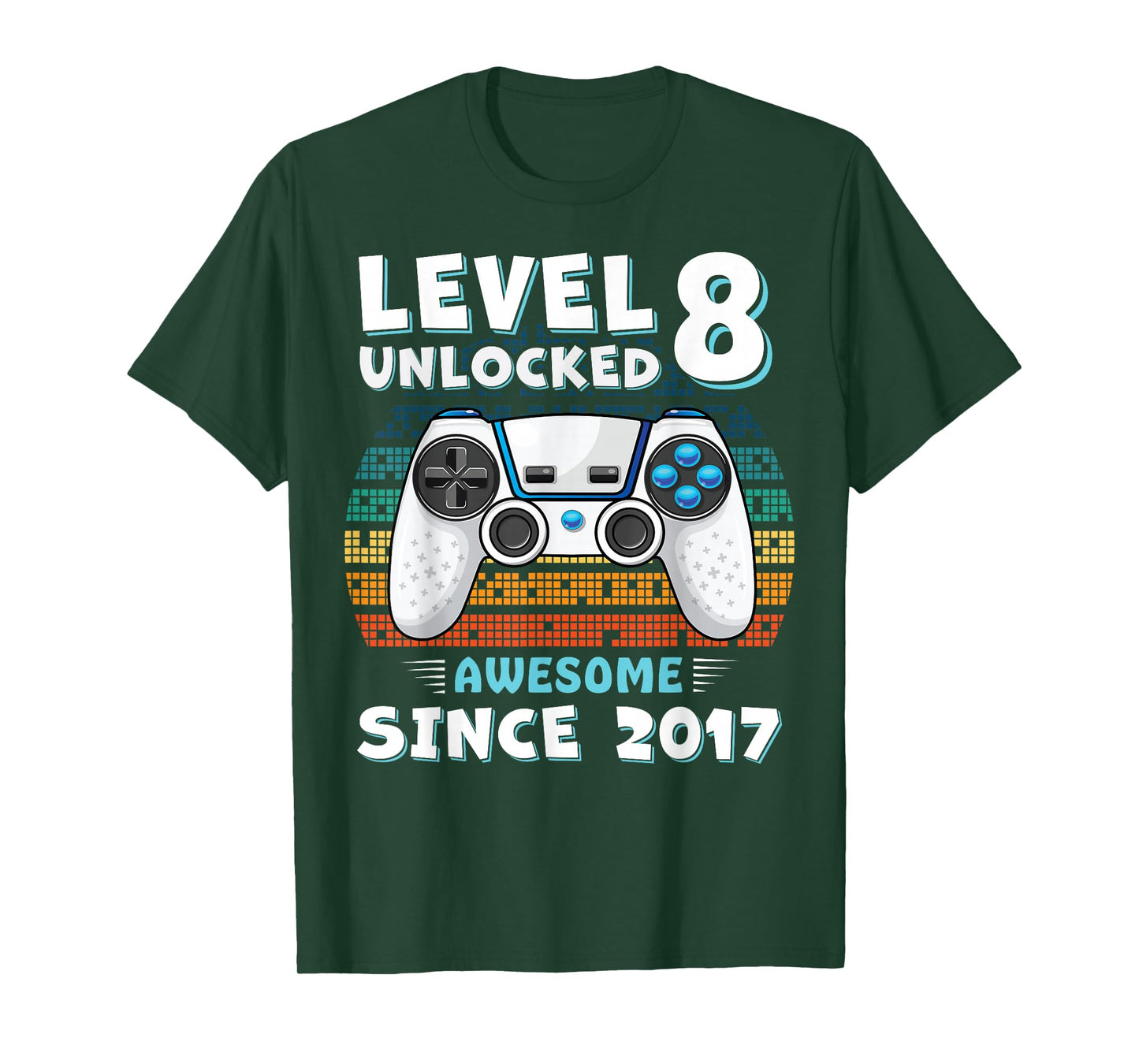 8 Year Old BDay Decorations Son Boy 8yr 2017 8th Birthday T-Shirt