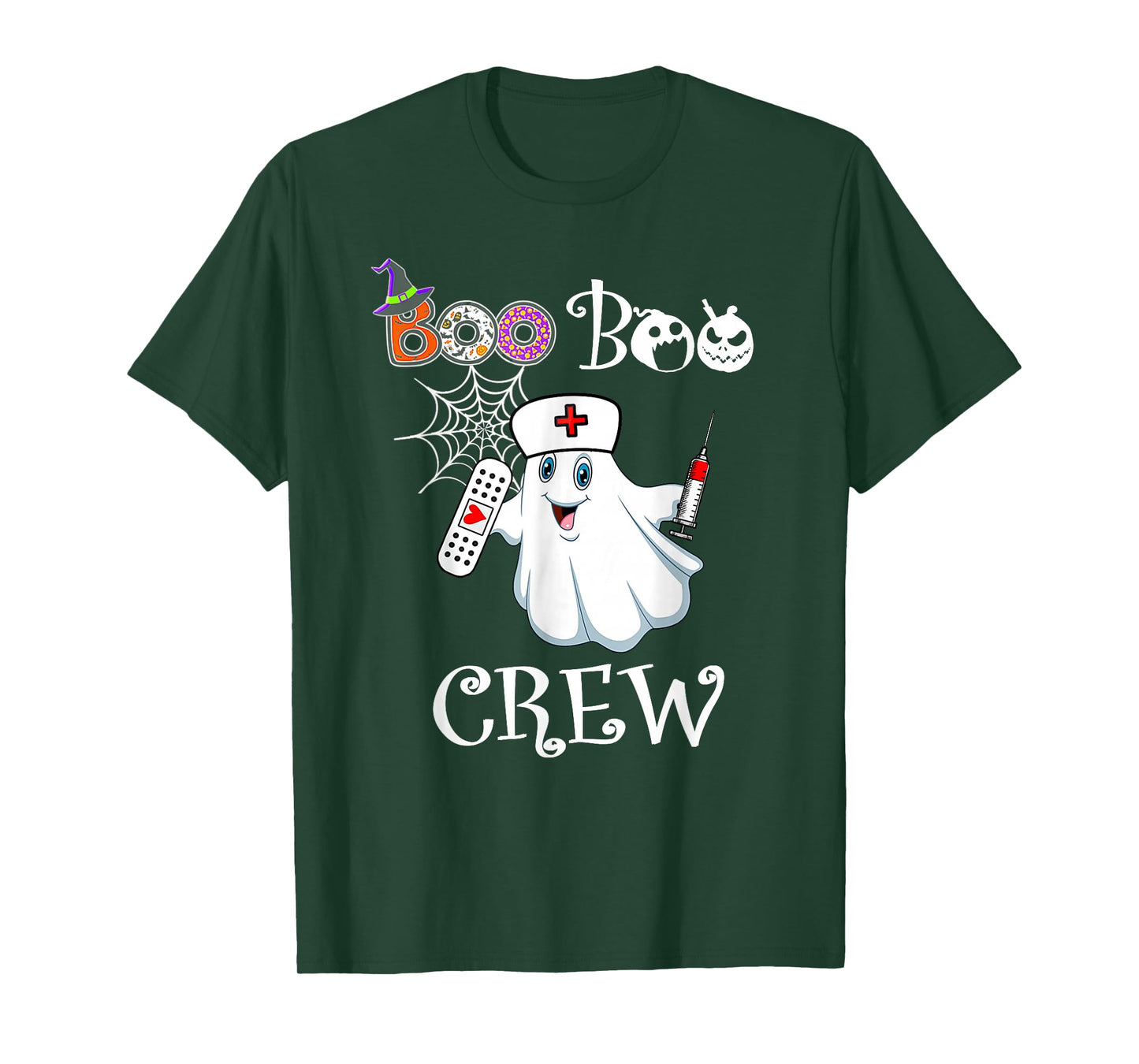 Boo Boo Crew Funny Ghost Paramedic EMT EMS Nurse Halloween T-Shirt